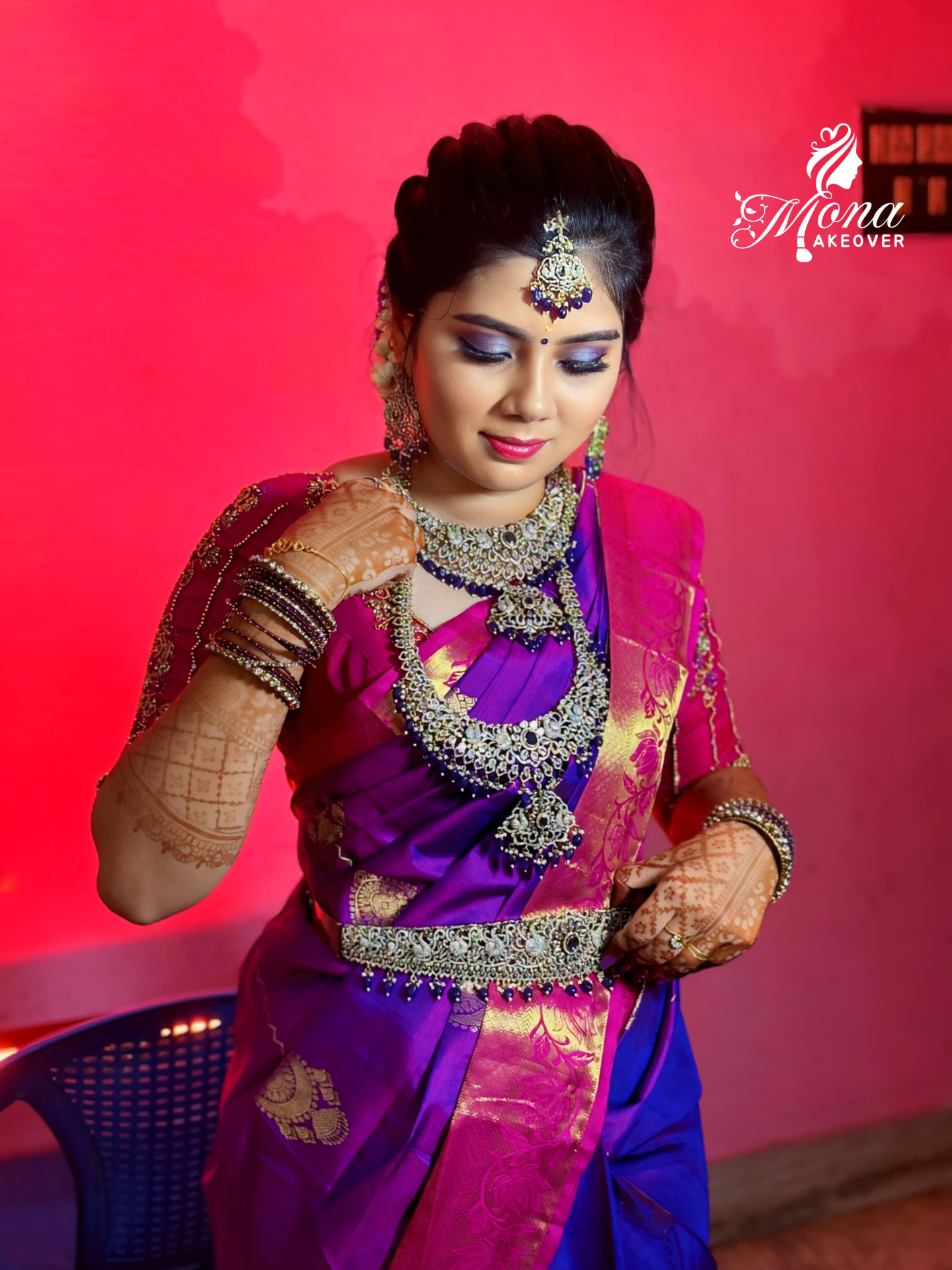 Reception makeup by MONA MAKEOVER Madurai